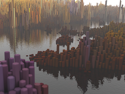 Cynthia 3d cinema 4d landscape render topographic