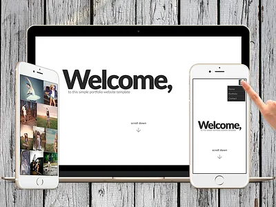 Simple Portfolio Responsive Website free mobile portfolio responsive template website