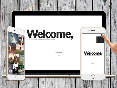 Simple Portfolio Responsive Website free mobile portfolio responsive template website