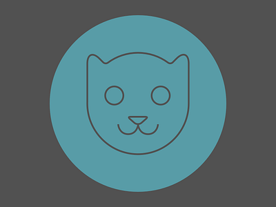 Feline cat feline icon logo sketch