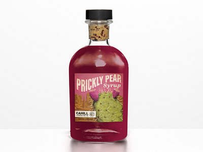 Sweet and Sticky arizona cactus illustration label prickly pear vintage wip