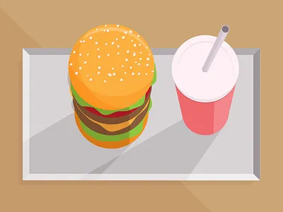 Cheeseburger & Shake cheeseburger hamburger illustration shake
