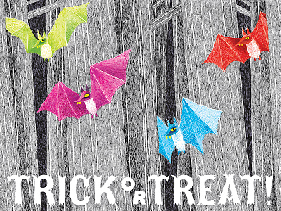Trick or treat! bats halloween