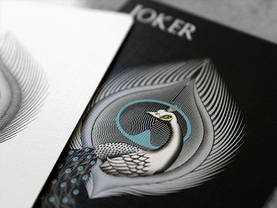 Inverno Peacock Joker - Seasons Playing Cards black and blue inverno joker peacock playing cards seasons playing cards