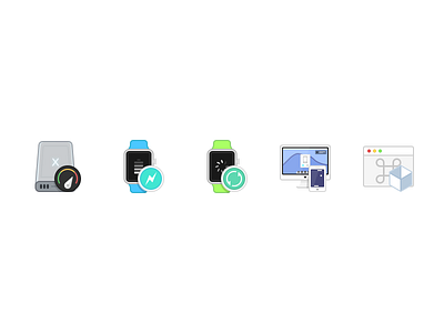 Tiny icons #2 app charge color continuity hdd icon mac meter stroke sync watch yosemite