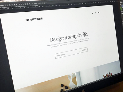 No Sidebar Landing branding clean focus lab identity landing page minimal simple web design