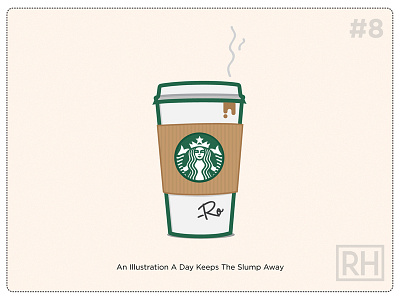 An Illustration A Day Keeps The Slump Away #8 coffee hot illustration roberta hall starbuck