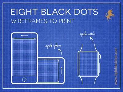 Wireframe Freebie apple watch ebdots eight black dots free freebie mobile print web wireframe