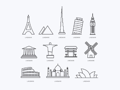 Free Landmark Icons ai download eps free freebie graphic icon psd vector