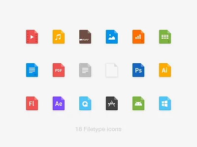 18 filetype icons android colorful document filetype format html icon picture ui