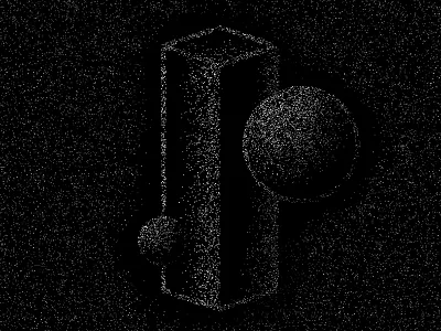 Two Tone Space abstract black dissolve dither experiment photoshop pixels technique white