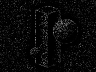 Two Tone Space abstract black dissolve dither experiment photoshop pixels technique white