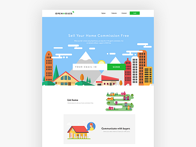 Openhouse Landing page illustration landing page minimal