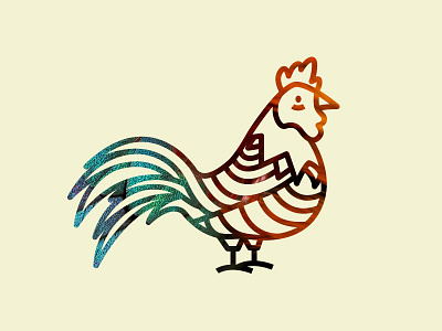 Rooster badges branding flat icons illustration illustrator lines logos patterns rooster vector