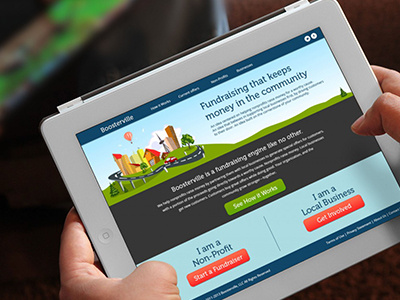 Boosterville Landing Page design landing page local non profit schools web web design