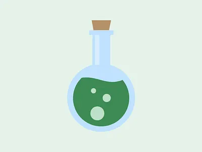 Magic Potion flat graphic icon illustration magic material potion web