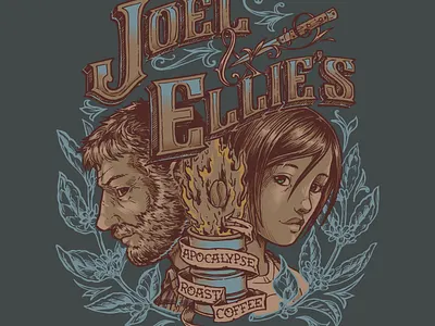 Apocalypse Roast Coffee coffee ellie illustration joel last of us shirt