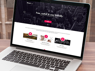 Shoot.ing responsive website layout photography responsive shoot smartphone template webdesign