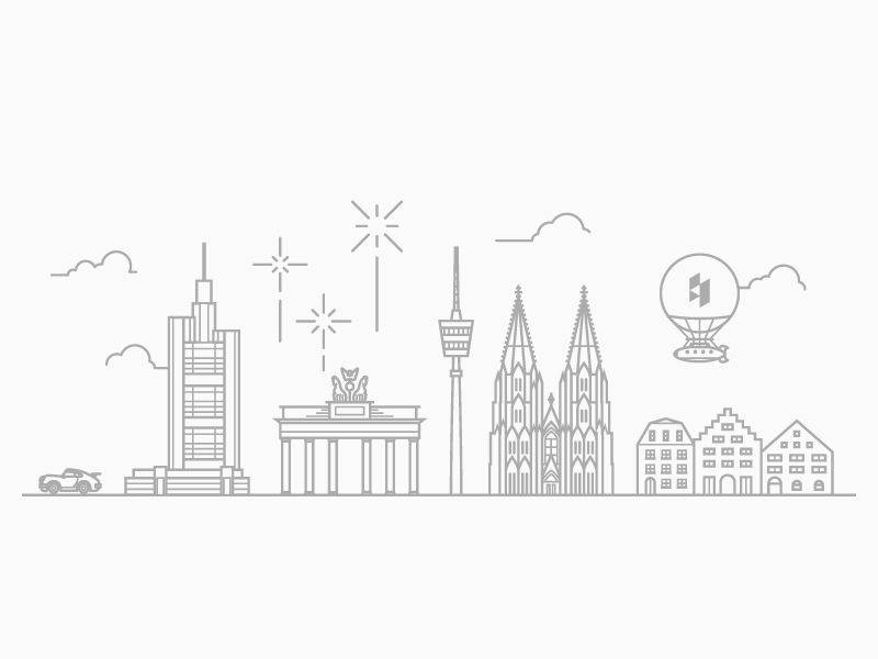 Houzz Germany Illustration brandenburg cologne cathedral commerzbank tower fernsehturm berlin germany houzz