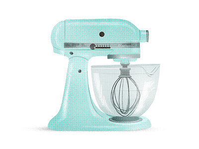 Kitchen Mixer! blue bowl glass kitchen kitchenaid mixer retro standmixer