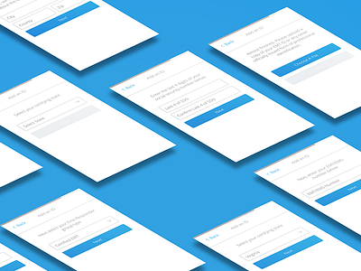 First Responder Verification Wireframes apple blue clean design flat ios iphone minimal mobile ui ux white