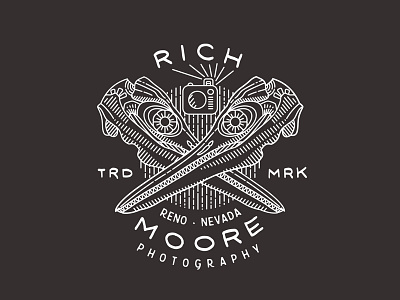 Rich Moore Badge badge branding illustration laxalt linework nevada reno