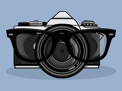 Lenses 50mm camera glasses illustration illustrator jupitervisual lens vector