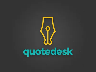Quotedesk Logo badge branding icon illustration indentity logo vector