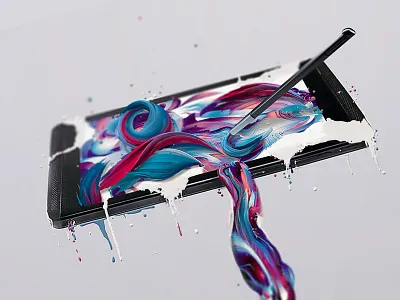 Digital Paint abstract colourful digital digital paint ink paint tablet