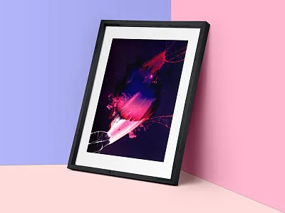 Poster Marmalised a2 a3 abstract explosion magenta marmalised paint poster space star