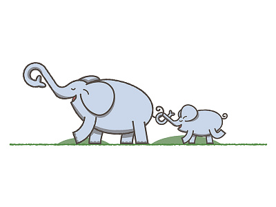 Did you forget us? design drawing elephant email funny illustration