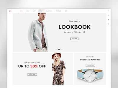 Header of Rosi template clean ecommerce rosi rosi template shop simple