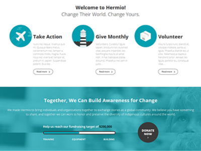 Hermio Theme Snapshot assistance charity drupal flat help ngo non profit poor social template theme web