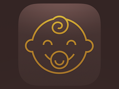 Something is coming... app appicon baby boy girl icon illustration