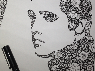 Elvis doodle elvis geek illustration ink music