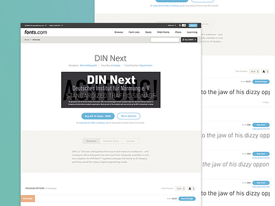 Fonts.com Family Page Update design ecommerce font families fonts product typography ui web