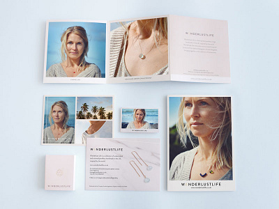 Wanderlust Stationery branding design flatlay graphic design print stationery