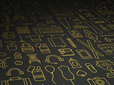 Power BI Icons black business gold icon design iconography icons light monoline poster power bi print sign single stroke