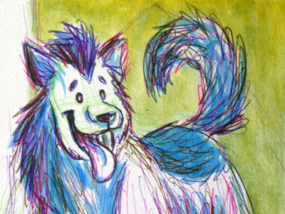 Sketchbook Woof animal canine dog fluffy happy wolf