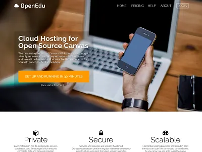 OpenEdu Concept Website cloud education fontawesome mvp web website