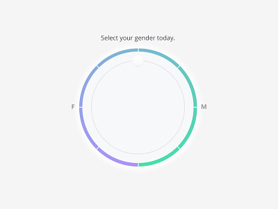 Gender Select pt.2 color dial feminine flat gender gradient masculine slider touch ui white