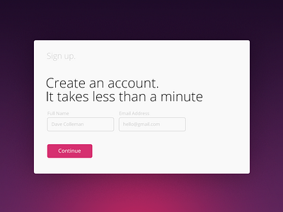 Sign up flow signup ui user ux