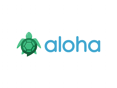 Aloha Chat Logo aloha app chat hawaii logo turtle