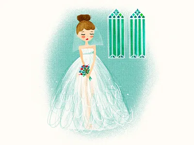 Blushing Bride bride chapel dress married stained glass wedding white window