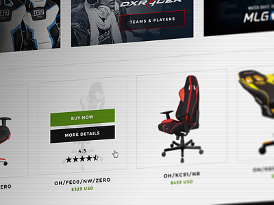 DXRacer Redesign - For Fun dxracer ecommerce esports gaming ui ux