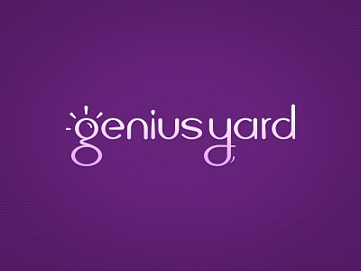 Genius Yard Logo font genius idea lamp logo logotype type yard