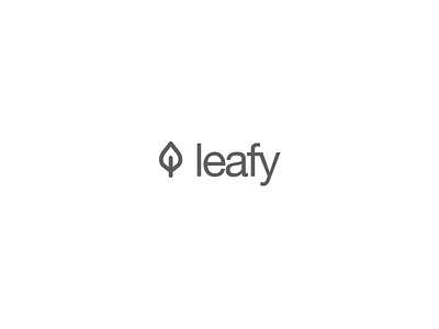 Leafylogowhitesmall brand branding clean design illustration leaf logo minimal nature typography