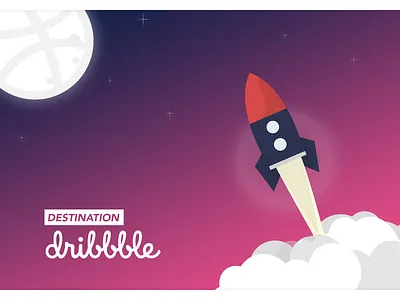 Destination Dribbble dribbbler illustration invite thanks