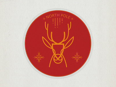 Reindeer badge - challenge (1/7) challenge illustration north pole reindeer snow vector week