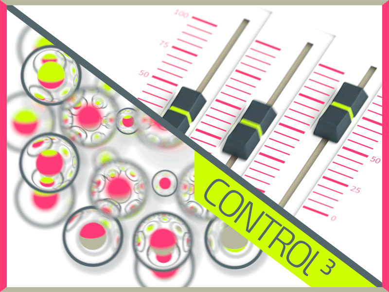 Control3 / Cyclo In Motion Collab 3d animation blender cycles gif glass mixer mograph sliders spheres ui